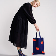 Load image into Gallery viewer, All Over Tomato Tote Bag (Navy) - PARK STORY