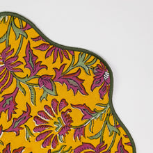 Load image into Gallery viewer, Mediterranean Block Print Scalloped Placemats - PARK STORY