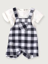 Load image into Gallery viewer, Raphael Checker Gingham Romper + Shirt Set (Organic Cotton) - PARK STORY