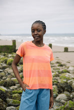 Load image into Gallery viewer, Nori-Sue Organic Cotton Top in Coral and Apricot - PARK STORY