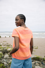 Load image into Gallery viewer, Nori-Sue Organic Cotton Top in Coral and Apricot - PARK STORY