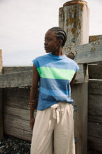Load image into Gallery viewer, Aukai-Jo Organic Cotton Top in Cornflower Multi Stripe - PARK STORY