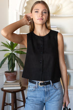 Load image into Gallery viewer, Button Front Wide Hem Top - PARK STORY