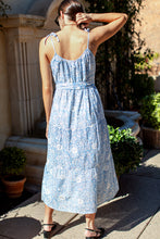 Load image into Gallery viewer, India Button Front Sundress 2 - Arbor Blissful Blue Organic - PARK STORY