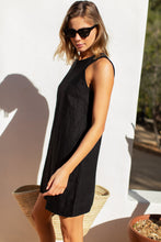 Load image into Gallery viewer, Marcelle Shift Dress in Midnight Linen - PARK STORY