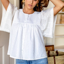 Load image into Gallery viewer, Marion Blouse - White Embroidered - PARK STORY