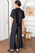 Load image into Gallery viewer, PULL ON PANT - JET BLACK LINEN - PARK STORY