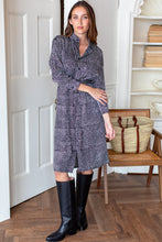 Load image into Gallery viewer, Ry Shirt Dress Painterly Dots Black - PARK STORY