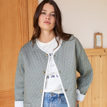 Load image into Gallery viewer, Quilted Coat in Sage - PARK STORY