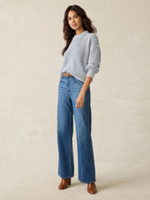 Load image into Gallery viewer, Sunwashed Fisherman Crew Sweater in Tradewinds - PARK STORY