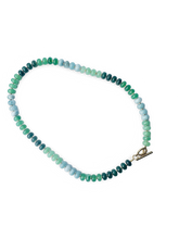 Load image into Gallery viewer, Bold Gemstone Beaded Necklace Green Ombre - PARK STORY