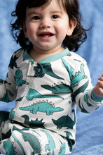 Load image into Gallery viewer, Monica + Andy One Piece Baby Pajamas - Dino Friends - PARK STORY