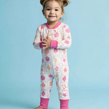 Load image into Gallery viewer, Monica + Andy One Piece Baby Pajamas - Summer Shells - PARK STORY