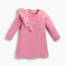 Load image into Gallery viewer, Ruffle Shoulder Sweatshirt Dress - PARK STORY