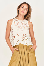 Load image into Gallery viewer, Santanyi Cutwork Tank in White - PARK STORY