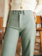 Load image into Gallery viewer, Stretch Terry Slim Wide Leg Pant in Coastal Sage - PARK STORY