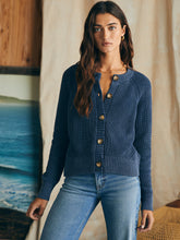 Load image into Gallery viewer, Sunwashed Fisherman Cardigan in Mood Indigo - PARK STORY