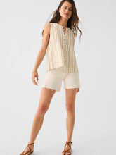 Load image into Gallery viewer, Isha Top in Natural Bombay Stripe - PARK STORY