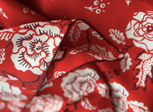 Load image into Gallery viewer, Silk Twill Scarf - Rosy in the Red Hot - PARK STORY