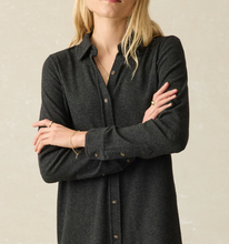 Load image into Gallery viewer, Legend™ Sweater Dress in Heathered Black Twill - PARK STORY