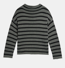 Load image into Gallery viewer, Lamis Stripe Sweater Grey/Black - PARK STORY