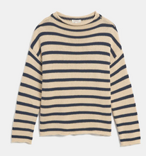 Load image into Gallery viewer, Lamis Stripe Sweater Natural/Navy - PARK STORY