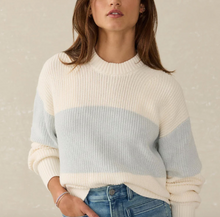 Load image into Gallery viewer, Sunwashed Fisherman Sweater in Sea Salt Stripe - PARK STORY