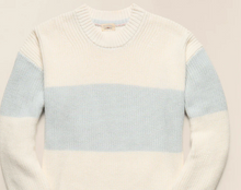 Load image into Gallery viewer, Sunwashed Fisherman Sweater in Sea Salt Stripe - PARK STORY