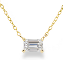 Load image into Gallery viewer, Emerald Cut Diamond Solitaire Necklace - PARK STORY