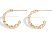 Load image into Gallery viewer, Small Luxe Diamond Bezel Hoops - PARK STORY