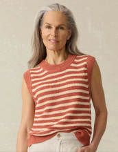 Load image into Gallery viewer, Miramar Linen Sweater Tank in Sandstone Stripe - PARK STORY