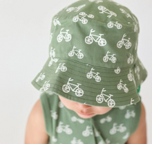 Load image into Gallery viewer, Reversible Organic Cotton Bucket Hats - Bicycle - PARK STORY