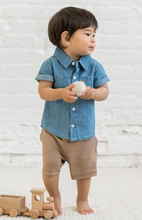 Load image into Gallery viewer, Organic Baby & Kids Graham Chambray Collared Button Down - PARK STORY