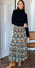 Load image into Gallery viewer, Shirred Skirt in Story Print - PARK STORY