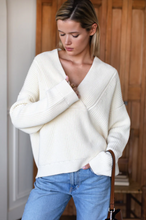 Load image into Gallery viewer, Harlow Sweater Ivory Organic Cotton - PARK STORY