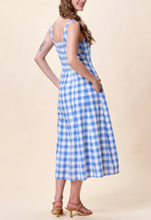 Load image into Gallery viewer, Ardena Ankle Dress in Blue Bonnet Gingham - PARK STORY