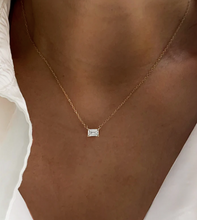 Load image into Gallery viewer, Emerald Cut Diamond Solitaire Necklace - PARK STORY