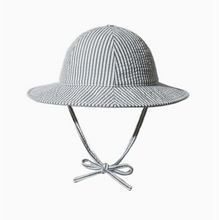 Load image into Gallery viewer, Seersucker Sun Hat - Shore Stripe / Sea - PARK STORY