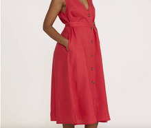 Load image into Gallery viewer, V Neck Midi Dress in Poppy - PARK STORY