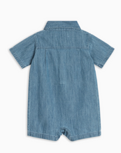 Load image into Gallery viewer, Ted Chambray Collared Romper - PARK STORY