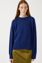 Load image into Gallery viewer, Natalia Cotton Sweater in Baltic Blue - PARK STORY