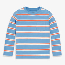 Load image into Gallery viewer, Kids Long Sleeve Pocket Tee -- Varsity Stripe