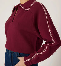 Load image into Gallery viewer, Elly Sweater in Zinfandel/Ivory - PARK STORY