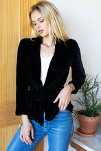 Load image into Gallery viewer, Paris Jacket - Black Silk Velvet - PARK STORY