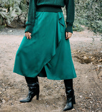 Load image into Gallery viewer, Regina Midi Skirt in Forest Green - PARK STORY