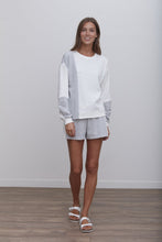 Load image into Gallery viewer, Cerise Terry Sweatshirt (blue & white) - PARK STORY