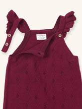 Load image into Gallery viewer, Ruffle Knit Overall+Floral Peter Pan Bodysuit Set (Organic) - PARK STORY