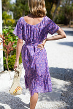 Load image into Gallery viewer, Colette Long Dress Violet Wildflower - PARK STORY