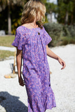 Load image into Gallery viewer, Colette Long Dress Violet Wildflower - PARK STORY