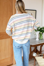 Load image into Gallery viewer, Carolyn Sweater in Rainbow Stripe Organic - PARK STORY